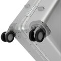 Średnia walizka z aluminium na kółkach srebrna 56-3H-102-12M