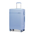 Średnia walizka z polikarbonu o błyszczącym wykończeniu niebieska 56-3P-012-70
