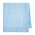 Damska chusta z bambusem w monogram jasnoniebieska 99-7D-002-8