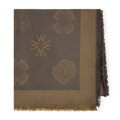 Damska chusta z bambusem w monogram brązowa 99-7D-002-K