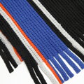 Męski szalik w pionowe pasy czarno-niebieski 98-7M-X03-X2