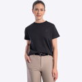 T-shirt damski z bawełny czarny D0-99-100-1