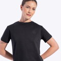 T-shirt damski z bawełny czarny D0-99-100-1