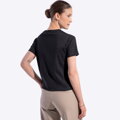 T-shirt damski z bawełny czarny D0-99-100-1