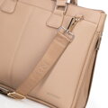Torba na laptopa 14,5” z imitacji skóry beżowa 100-3P-904-9