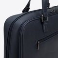 Torba na laptopa 15,6” z ekoskóry o dwóch fakturach dwukomorowa granatowa 95-3P-007-7