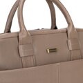 Kožená taška na notebook 16” taupe 100-3U-809-9