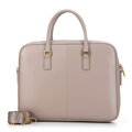 Torba na laptopa 14’’ ze skóry w pionowe pikowanie beżowa 99-4E-602-9