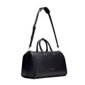 Torba podróżna damska z imitacji skóry z regulowanym paskiem czarna 102-4Y-906-1