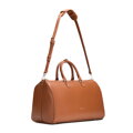 Torba podróżna damska z imitacji skóry z regulowanym paskiem brązowa 102-4Y-906-5