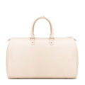 Torba podróżna damska z imitacji skóry z regulowanym paskiem kremowa 102-4Y-906-0