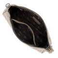 Torebka crossbody skórzana w tłoczenie beżowa 99-4E-307-8