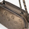 Dámska kožená crossbody na retiazke zlatá 99-4E-305-G