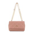 Damska torebka crossbody skórzana w romby różowa 99-4E-603-P