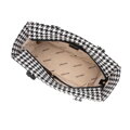 Dámska žakárová shopper kabelka so strapcom, čierna a biela 99-4E-501-X3
