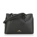 Kožená shopper kabelka s dvoma priehradkami, zelená 99-4E-018-Z