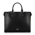 Damska torba na laptopa 14,5” z imitacji skóry czarna 100-4Y-232-1