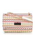 Damska crossbody z plecionki na łańcuszku multikolor 100-4Y-414-X1
