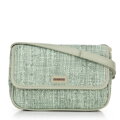 Pleciona crossbody z klapą mała zielona 100-4Y-432-Z