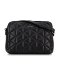 Dámska crossbody s geometrickým vzorom z ekokoža, čierna 99-4Y-605-1