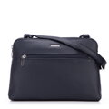 Damska crossbody dwukomorowa z ekoskóry granatowa 99-4Y-610-7