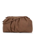 Damska torebka crossbody z marszczeniem brązowa 99-4Y-423-4