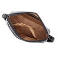 Damska crossbody z przeszyciami ekoskóra czarno - grafitowa 99-4Y-611-1C