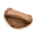 Dámska crossbody kabelka s kožušinou krémová 99-4Y-218-0