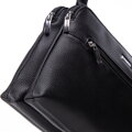 Dámska dvojpriehradková crossbody z ekokoža, čierna a strieborná 99-4Y-610-1S