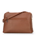 Dámska crossbody kabelka, dvojpriehradková, hnedá 100-4Y-009-5