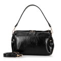Damska crossbody z ekoskóry w dekoracyjne nity czarna 100-4Y-207-1
