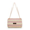 Damska crossbody z plecionki na łańcuszku multikolor 100-4Y-414-X1