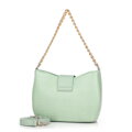 Damska torebka crossbody pleciona zielona 100-4Y-415-Z