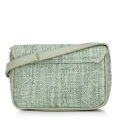 Pleciona crossbody z klapą mała zielona 100-4Y-432-Z