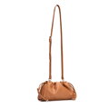 Mała listonoszka ze skóry ekologicznej z troczkiem jasny brąz 102-4Y-407-5