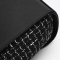 shopper kabelka s výplňou z buklé látky čierna 97-4Y-750-1