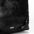 Dámska shopper kabelka s ozdobnými popruhmi čierna 99-4Y-419-1