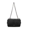 Dámska crossbody z ekokoža s geometrickým prešívaním, čierna 99-4Y-604-1