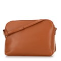 Dámska crossbody s geometrickým vzorom z ekokoža, svetlohnedá 99-4Y-605-5