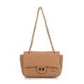 Crossbody z ekokože s geometrickým prešívaním, béžová 99-4Y-627-9