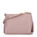 Damska crossbody ze skóry ekologicznej z łańcuszkiem różowa 99-4Y-633-F