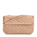Crossbody z ekoskóry na łańcuszku beżowa 99-4Y-634-9