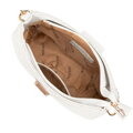 Damska torebka crossbody pleciona kremowa 100-4Y-415-0