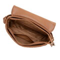 Dámska crossbody kabelka s prešívaním, hnedá 99-4Y-623-4
