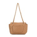 Crossbody z ekokože s geometrickým prešívaním, béžová 99-4Y-627-9
