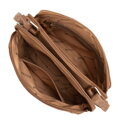 Crossbody damska z ekoskóry dwukomorowa ciemny beż 99-4Y-631-9