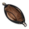 Dámska crossbody z ekokože s retiazkou, čierna 99-4Y-633-1