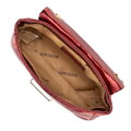 Minitorebka crossbody z połyskującej ekoskóry czerwona 100-4Y-216-3