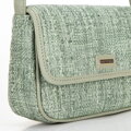 Pleciona crossbody z klapą mała zielona 100-4Y-432-Z