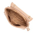 Crossbody z ekoskóry na łańcuszku beżowa 99-4Y-634-9